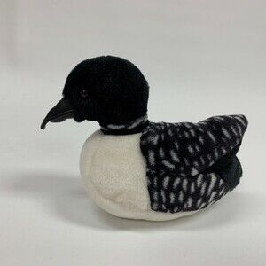 K & M Toys Duck Duckling Loon Black White Stuffed Animal Toy Plush 2001